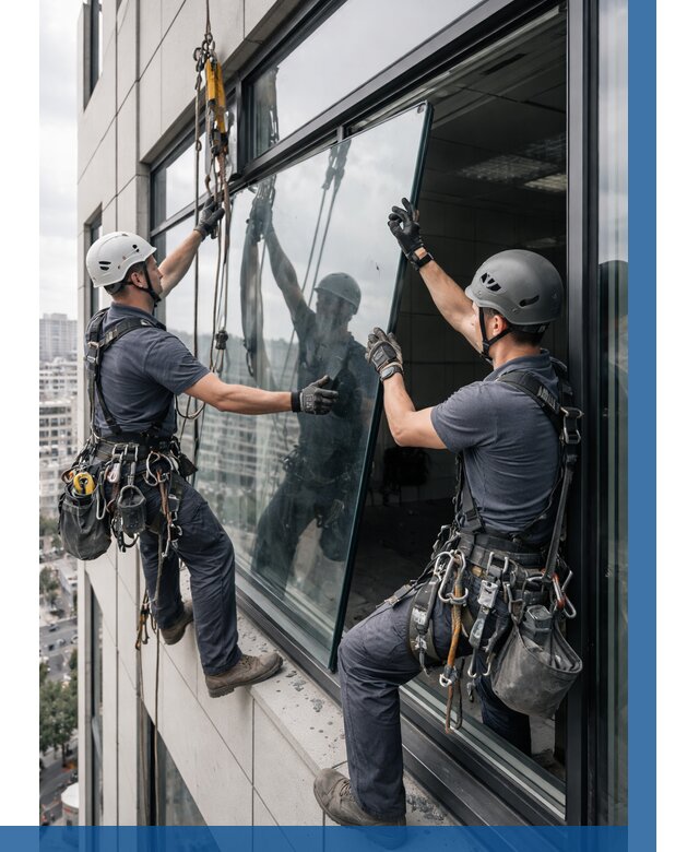 Замена стеклопакетов на высоте в Россоши от 5703 р. | ВЫСОТНИК-Рсс