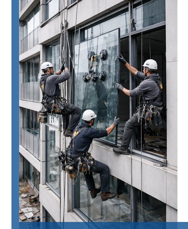 Фасадное остекление и монтаж витражей зданий в Россоши под ключ