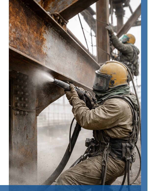 Пескоструйная очистка металлоконструкций в Россоши по 622 р.  ВЫСОТНИК-Рсс