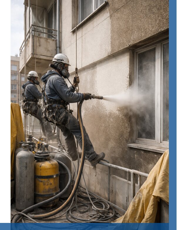 Пескоструйная очистка фасада в Россоши от 674 р. | ВЫСОТНИК-Рсс