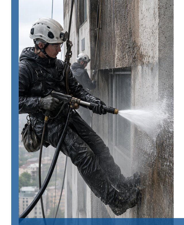 Гидроструйная очистка фасадов и конструкций в Россоши