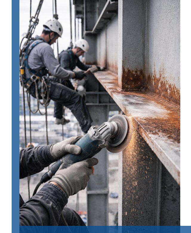 Зачистка металла от ржавчины и подготовка поверхностей в Россоши