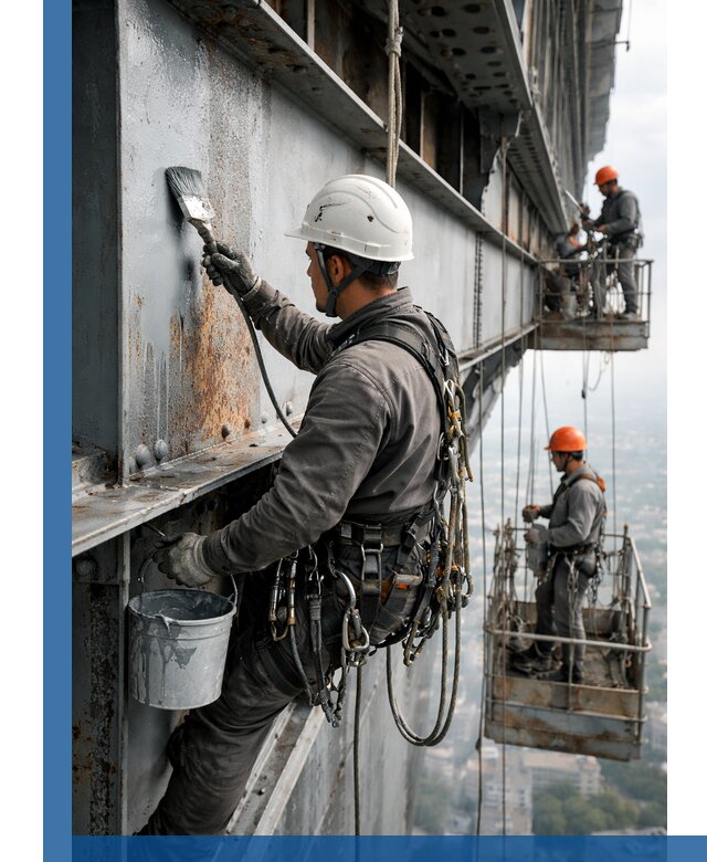 Покраска металлоконструкций на высоте в Россоши профессионально