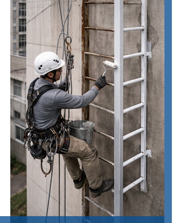 Покраска пожарных лестниц в Россоши от 4666 р. | ВЫСОТНИК-Рсс