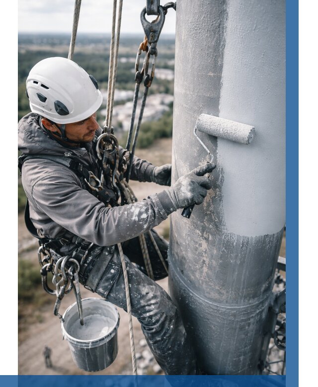 Покраска мачт связи под ключ в Россоши от 881 р. | ВЫСОТНИК-Рсс