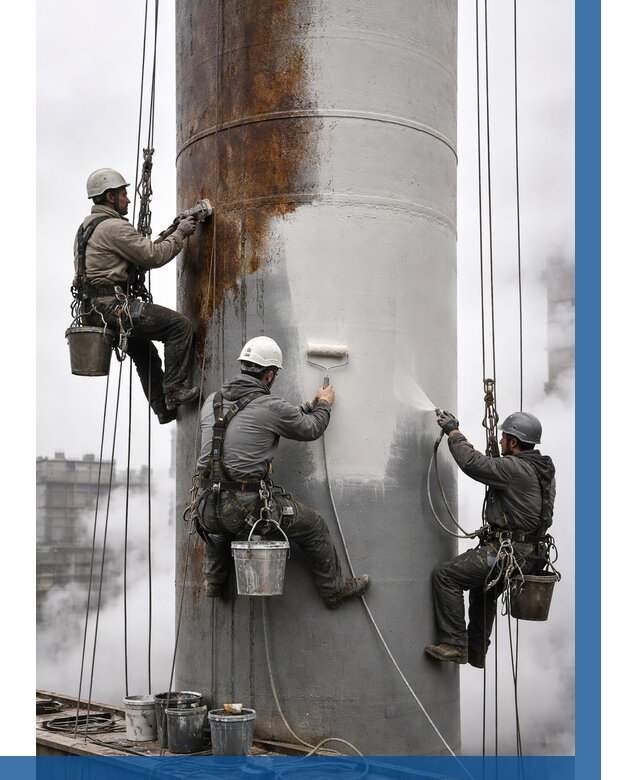 Покраска дымовых труб в Россоши от 8814 р. | ВЫСОТНИК-Рсс