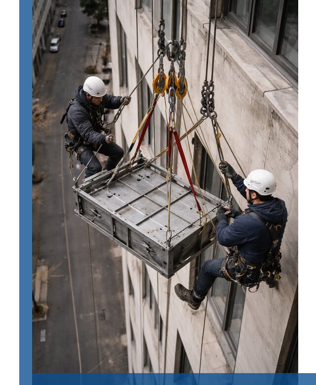 Спуск и подъем грузов по фасаду в Россоши для зданий