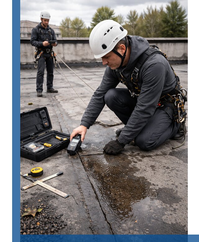 Обследование кровли на протечки и выявление дефектов в Россоши