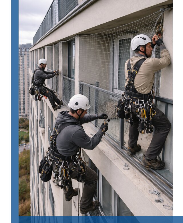 Профессиональный монтаж защитной сетки от птиц в Россоши